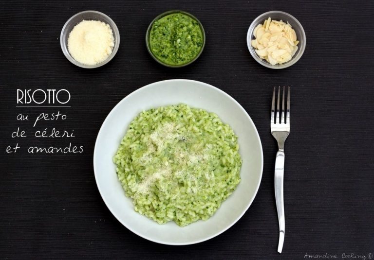 Rizotto s pesto iz seldereya i mindalem